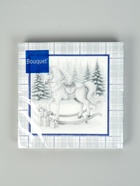 Салфетки бумажные трёхслойные «Скатерть с лошадью на серебре», 33×33, 20 шт. - фото 809260075