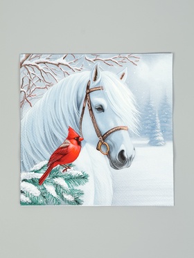 Салфетки бумажные трёхслойные «Волшебная лошадь», 33?33, 20 шт. (комплект 3 шт)