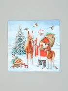 Салфетки бумажные трёхслойные «Дед мороз с друзьями», 33×33, 20 шт. - фото 809260114