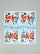 Салфетки бумажные трёхслойные «Дед мороз с друзьями», 33×33, 20 шт. - фото 809260119