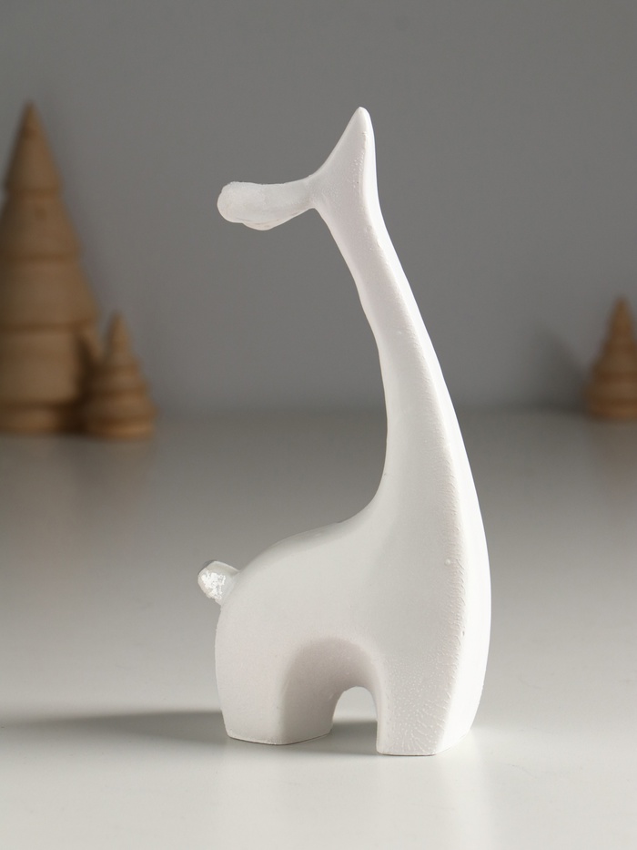 Фигурка «Оленёнок», 17.5×8.5×4.5 см, белый с посеребрением