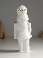 Фигура «Щелкунчик новогодний», 24×10×7.5 см, белый с позолотой - Фото 3