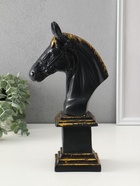 Фигура «Постамент: Бюст лошади», 31.5×10×17 см, чёрный с позолотой - Фото 2