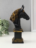 Фигура «Постамент: Бюст лошади», 31.5×10×17 см, чёрный с позолотой - Фото 4