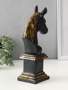 Фигура «Постамент: Бюст лошади», 31.5×10×17 см, чёрный с позолотой - Фото 5