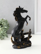 Фигура «Конь у ограды», 29.5×18×8.5 см, чёрный с позолотой - фото 58057378