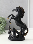 Фигура «Конь у ограды», 29.5×18×8.5 см, чёрный с позолотой 10908513