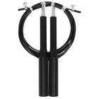 УЦЕНКА Скакалка спортивная ONLYTOP, 2.8 м, регулируемая, скоростная, с подшипником, чёрная - Фото 4