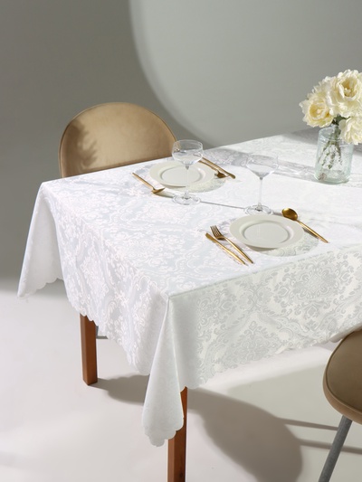Скатерть «Доляна», белая, 140×200 см