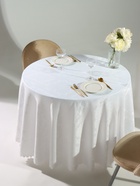 Скатерть «Доляна», круглая, белая, d=200 см - Фото 1