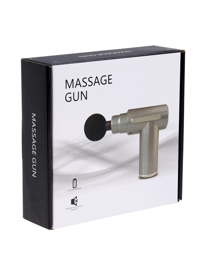 Массажёр для тела LEM-02, вибрационный, 4 насадки, 6 режимов, 1800-3200 об/мин, чёрный - фото 51925029