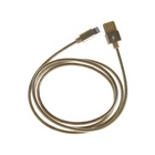 УЦЕНКА Кабель Lightning - USB, 2.1 А, металлическая оплётка, 1 метр, золотистый - Фото 3