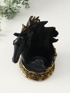 Подставка для бутылки «Лошадь», 23.5×14.5×16 см, чёрный с позолотой - фото 58175418