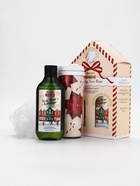 Подарочный набор новогодний Happy New Year: гель для душа, мочалка и термостакан, аромат шампанское, URAL LAB - фото 118993908