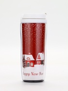 Подарочный набор Happy New Year: гель для душа, мочалка и термостакан, аромат магический, URAL LAB - фото 809260488