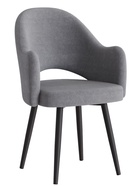 Стул «КЛЕО», сиденье «Парма 1014», ножки «СТЕЛС МЕТАЛЛ», цвет асфальт/чёрный матовый - Фото 2