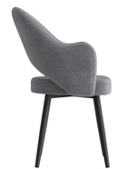 Стул КЛЕО сиденье Парма 1014 асфальт/ножки СТЕЛС МЕТАЛЛ/черный матовый - Фото 3