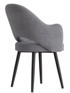 Стул КЛЕО сиденье Парма 1014 асфальт/ножки СТЕЛС МЕТАЛЛ/черный матовый - Фото 4