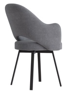 Стул «КЛЕО», сиденье «Парма 1014», ножки поворотные «РИЛЛИ», цвет асфальт/чёрный матовый - Фото 4