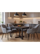 Стул «КЛЕО», сиденье «Парма 1014», ножки поворотные «РИЛЛИ», цвет асфальт/чёрный матовый - Фото 5