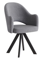 Стул «КЛЕО», сиденье «Парма 1014», ножки «РОДЕО», цвет асфальт/чёрный матовый - Фото 2