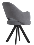 Стул КЛЕО сиденье Парма 1014 асфальт/ножки РОДЕО/черный матовый - Фото 4