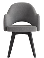 Стул «КЛЕО», сиденье «Парма 1014», ножки «СТАНДАРТ МАССИВ», цвет асфальт/чёрный - Фото 2