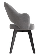 Стул КЛЕО сиденье Парма 1014 асфальт/ножки СТАНДАРТ МАССИВ/черный - Фото 4