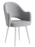 Стул «КЛЕО», сиденье «Парма 1013», ножки «СТЕЛС МЕТАЛЛ», цвет серый/белый матовый - Фото 2