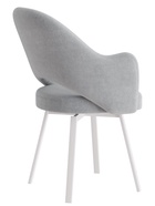 Стул «КЛЕО», сиденье «Парма 1013», ножки поворотные «РИЛЛИ», цвет серый/белый матовый - Фото 4