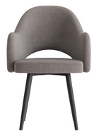 Стул «КЛЕО», сиденье «Парма 1011», ножки «СТЕЛС МЕТАЛЛ», цвет мокко/чёрный матовый - Фото 1