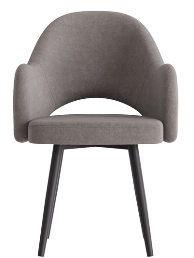 Стул «КЛЕО», сиденье «Парма 1011», ножки «СТЕЛС МЕТАЛЛ», цвет мокко/чёрный матовый