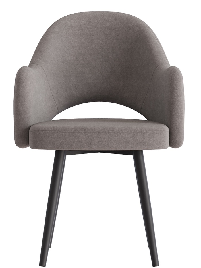 Стул «КЛЕО», сиденье «Парма 1011», ножки «СТЕЛС МЕТАЛЛ», цвет мокко/чёрный матовый - Фото 1
