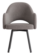 Стул «КЛЕО», сиденье «Парма 1011», ножки поворотные «РИЛЛИ», цвет мокко/чёрный матовый - Фото 1