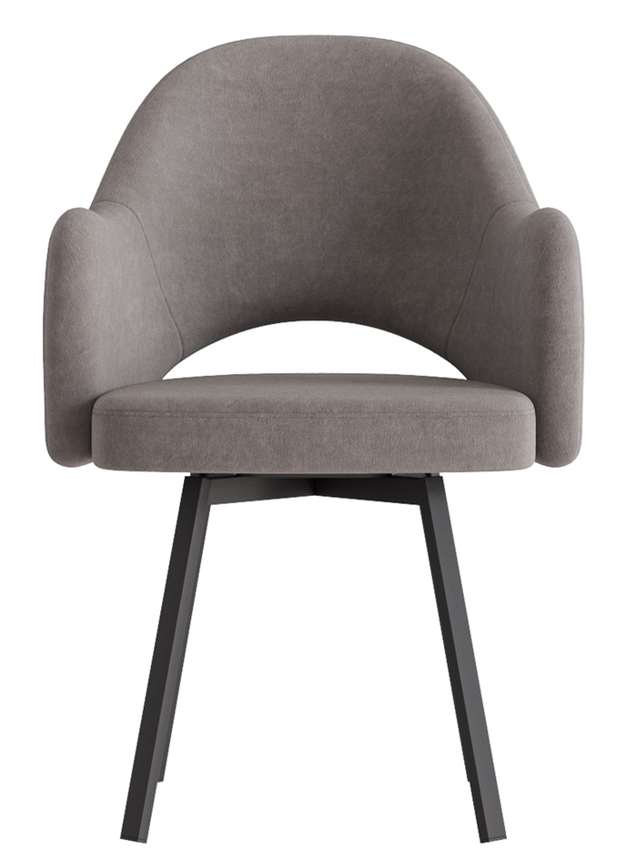 Стул «КЛЕО», сиденье «Парма 1011», ножки поворотные «РИЛЛИ», цвет мокко/чёрный матовый - Фото 1