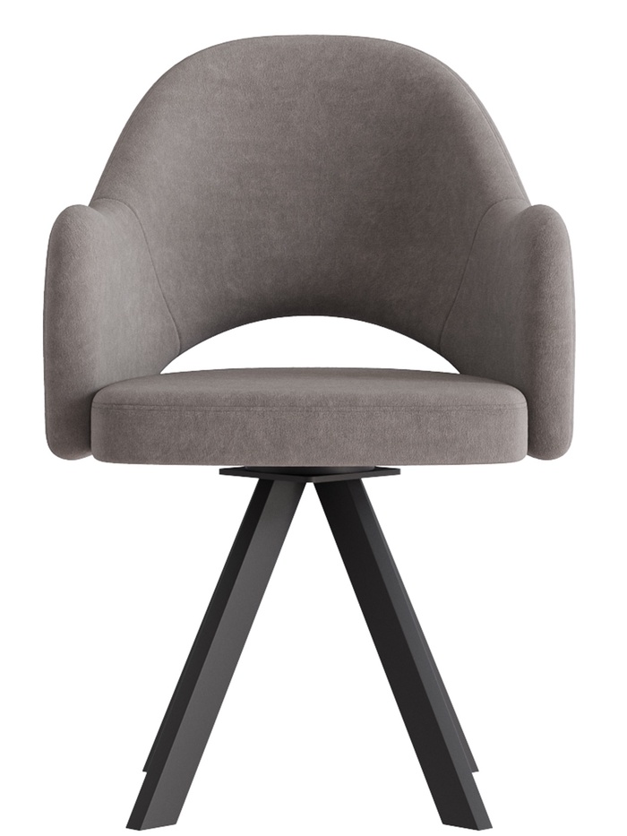 Стул «КЛЕО», сиденье «Парма 1011», ножки «РОДЕО», цвет мокко/чёрный матовый - Фото 1