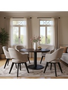 Стул «КЛЕО», сиденье «Парма 1011», ножки «СТАНДАРТ МАССИВ», цвет мокко/чёрный - Фото 5