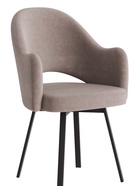 Стул «КЛЕО», сиденье «Парма 1004», ножки поворотные «РИЛЛИ», цвет какао/чёрный матовый - Фото 2