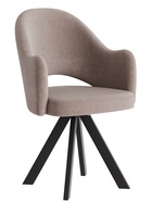 Стул «КЛЕО», сиденье «Парма 1004», ножки «РОДЕО», цвет какао/чёрный матовый - Фото 2