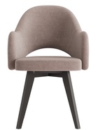 Стул КЛЕО сиденье Парма 1004 какао/ножки СТАНДАРТ МАССИВ/черный - Фото 1