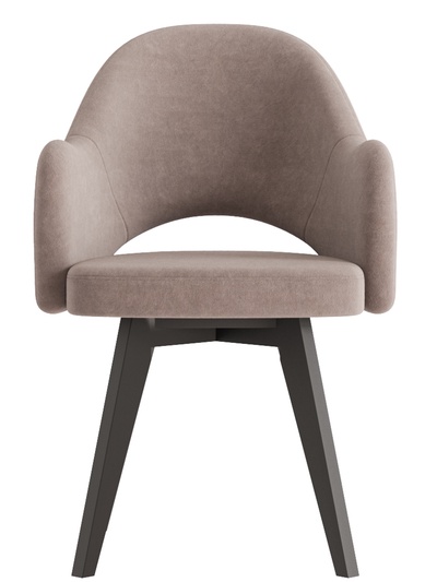 Стул КЛЕО сиденье Парма 1004 какао/ножки СТАНДАРТ МАССИВ/черный