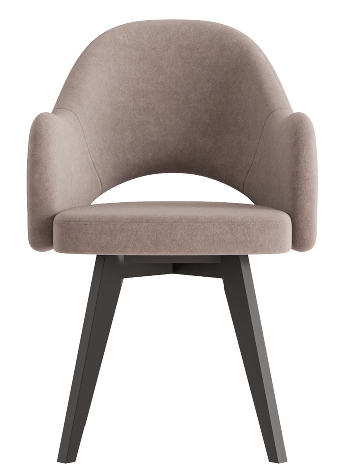 Стул «КЛЕО», сиденье «Парма 1004», ножки «СТАНДАРТ МАССИВ», цвет какао/чёрный - Фото 1