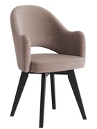 Стул КЛЕО сиденье Парма 1004 какао/ножки СТАНДАРТ МАССИВ/черный - Фото 2