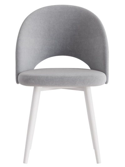 Стул «Шадэ», сиденье «Парма 1013», ножки «СТЕЛС МЕТАЛЛ», цвет серый/белый матовый