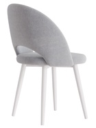 Стул Шадэ сиденье Парма 1013 серый/ножки СТЕЛС МЕТАЛЛ/белый матовый - Фото 4