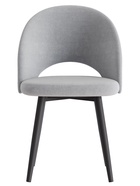 Стул Шадэ сиденье Парма 1013 серый/ножки СТЕЛС МЕТАЛЛ/черный матовый - Фото 1