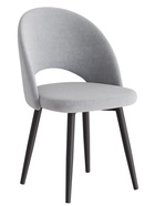 Стул Шадэ сиденье Парма 1013 серый/ножки СТЕЛС МЕТАЛЛ/черный матовый - Фото 2