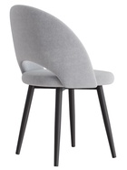 Стул Шадэ сиденье Парма 1013 серый/ножки СТЕЛС МЕТАЛЛ/черный матовый - Фото 4