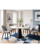 Стул Шадэ сиденье Парма 1013 серый/ножки СТЕЛС МЕТАЛЛ/черный матовый - Фото 5