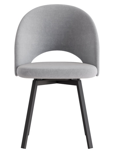 Стул «Шадэ», сиденье «Парма 1013», ножки поворотные «РИЛЛИ», цвет серый/чёрный матовый